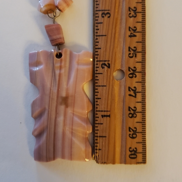 Vintage Carved Stone Tribal Necklace - Picture 9 of 11